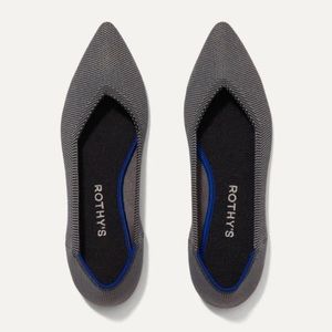 Rothy’s The Point in Cloud Grey Birdseye Sz 7